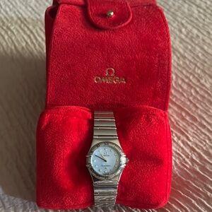Omega Constellation 12P Diamond Ladies Wristwatch SS